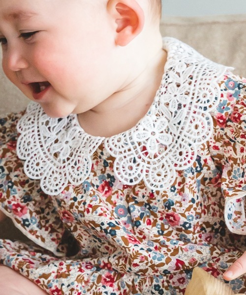 MABLI フリル袖 ピンクロンパース 2Y MABLI フリル袖 ピンクロンパース 2Y