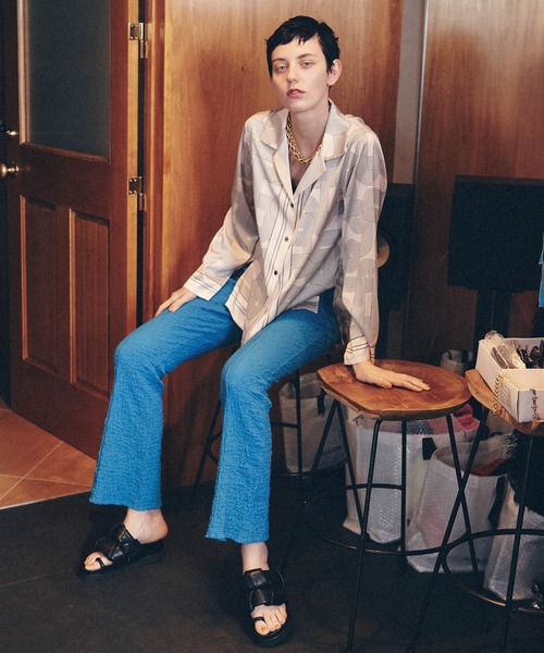 MAISON SPECIAL（メゾンスペシャル）の「MSプリントシャツ【MAISON SPECIAL/メゾンスペシャル】■セットアップ対応■（シャツ/ブラウス・レディース・ベージュ/ブルー・FREE）」の9枚目の写真