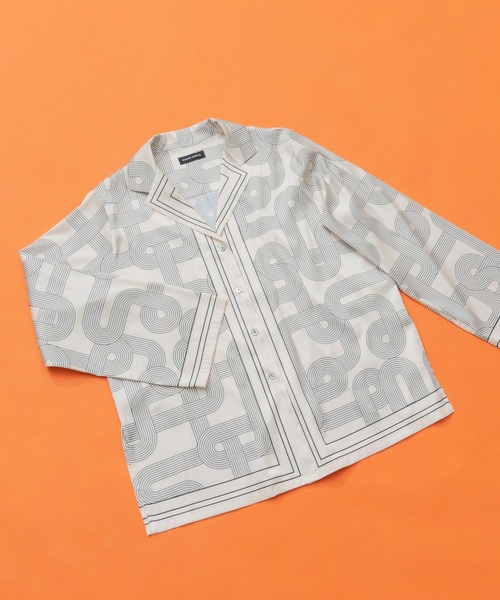 MAISON SPECIAL（メゾンスペシャル）の「MSプリントシャツ【MAISON SPECIAL/メゾンスペシャル】■セットアップ対応■（シャツ/ブラウス・レディース・ベージュ/ブルー・FREE）」の12枚目の写真