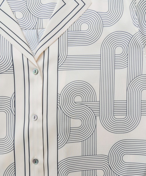 MAISON SPECIAL（メゾンスペシャル）の「MSプリントシャツ【MAISON SPECIAL/メゾンスペシャル】■セットアップ対応■（シャツ/ブラウス・レディース・ベージュ/ブルー・FREE）」の14枚目の写真