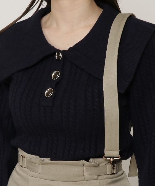 REDYAZEL（レディアゼル）の「サス付きイレギュラーヘムスカート（スカート・レディース・ブルー/カーキ/ネイビー・SMALL/MEDIUM）」の10枚目の写真