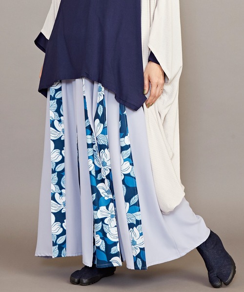 カヤ（カヤ）の「【カヤ】-SHIKI-四季 春風八掛スカート（スカート・レディース・ブラック/ネイビー/グレー/グリーン/ライトグレー/ブルー/ネイビー系/バイオレット・FREE）」の3枚目の写真