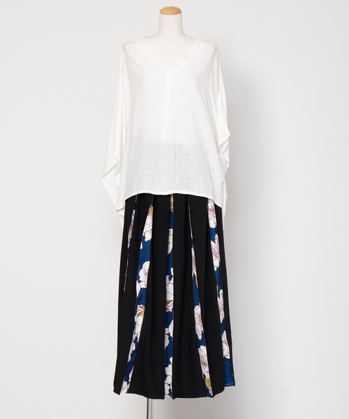 カヤ（カヤ）の「【カヤ】-SHIKI-四季 春風八掛スカート（スカート・レディース・ブラック/ネイビー/グレー/グリーン/ライトグレー/ブルー/ネイビー系/バイオレット・FREE）」の11枚目の写真