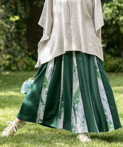 カヤ（カヤ）の「【カヤ】-SHIKI-四季 春風八掛スカート（スカート・レディース・ブラック/ネイビー/グレー/グリーン/ライトグレー/ブルー/ネイビー系/バイオレット・FREE）」の14枚目の写真