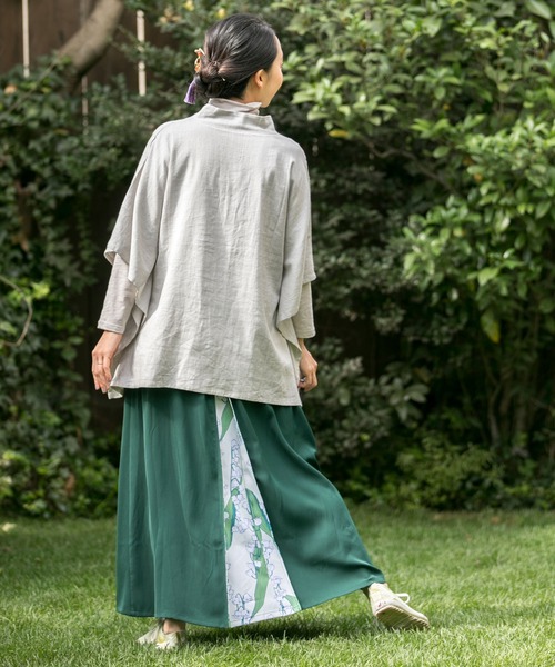 カヤ（カヤ）の「【カヤ】-SHIKI-四季 春風八掛スカート（スカート・レディース・ブラック/ネイビー/グレー/グリーン/ライトグレー/ブルー/ネイビー系/バイオレット・FREE）」の16枚目の写真