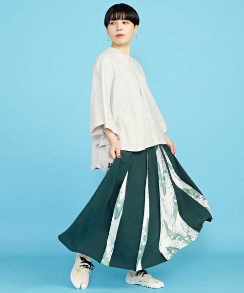 カヤ（カヤ）の「【カヤ】-SHIKI-四季 春風八掛スカート（スカート・レディース・ブラック/ネイビー/グレー/グリーン/ライトグレー/ブルー/ネイビー系/バイオレット・FREE）」の19枚目の写真