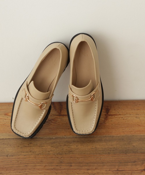 N.（N. Natural Beauty Basic）（エヌエヌナチュラルビューティーベーシック）の「◆トラックソールローファー（ローファー・レディース・ブラック/ベージュ・24.5/23.5）」の6枚目の写真