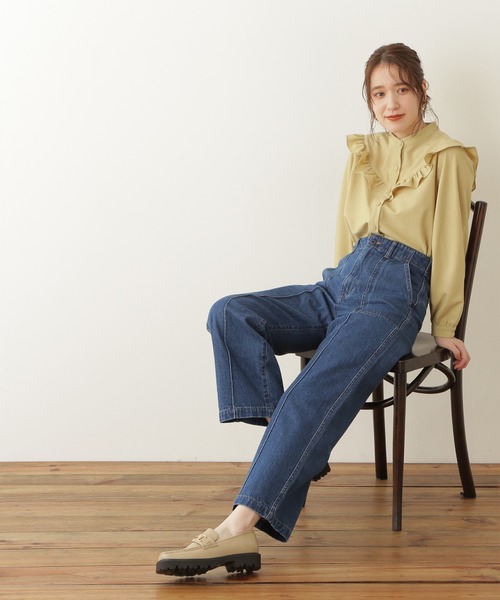 N.（N. Natural Beauty Basic）（エヌエヌナチュラルビューティーベーシック）の「◆トラックソールローファー（ローファー・レディース・ブラック/ベージュ・24.5/23.5）」の10枚目の写真