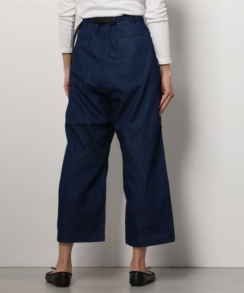 WILD THINGS（ワイルドシングス）の「【WILDTHINGS / ワイルドシングス】 SHELTECH DENIM TUCK WIDE PANTS シェルテックデニムタックワイドパンツ（デニムパンツ・レディース・ブルー系その他/ワンウォッシュ/オフホワイト・S/M）」の6枚目の写真