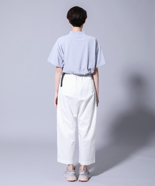 WILD THINGS（ワイルドシングス）の「【WILDTHINGS / ワイルドシングス】 SHELTECH DENIM TUCK WIDE PANTS シェルテックデニムタックワイドパンツ（デニムパンツ・レディース・ブルー系その他/ワンウォッシュ/オフホワイト・S/M）」の5枚目の写真