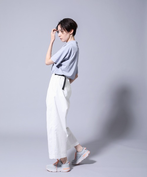 WILD THINGS（ワイルドシングス）の「【WILDTHINGS / ワイルドシングス】 SHELTECH DENIM TUCK WIDE PANTS シェルテックデニムタックワイドパンツ（デニムパンツ・レディース・ブルー系その他/ワンウォッシュ/オフホワイト・S/M）」の10枚目の写真