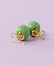 ear PAPILLONNER | 【WEB限定】ボールキャッチ2WAYピアス(リボン/フラワー)(ピアス（両耳用）)