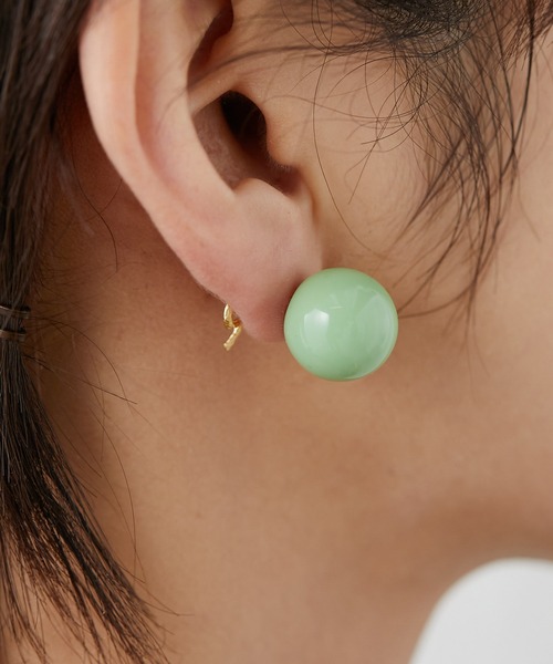 ear PAPILLONNER(イアパピヨネ)の「【WEB限定】ボールキャッチ2WAYピアス(リボン/フラワー)(ピアス(両耳用)・レディース・パープル/サーモンピンク/ライトグリーン/ライトブルー/ピンク/アイボリー/クリア・FREE/ONE SIZE)」の9枚目の写真