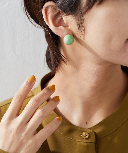 ear PAPILLONNER(イアパピヨネ)の「【WEB限定】ボールキャッチ2WAYピアス(リボン/フラワー)(ピアス(両耳用)・レディース・パープル/サーモンピンク/ライトグリーン/ライトブルー/ピンク/アイボリー/クリア・FREE/ONE SIZE)」の10枚目の写真