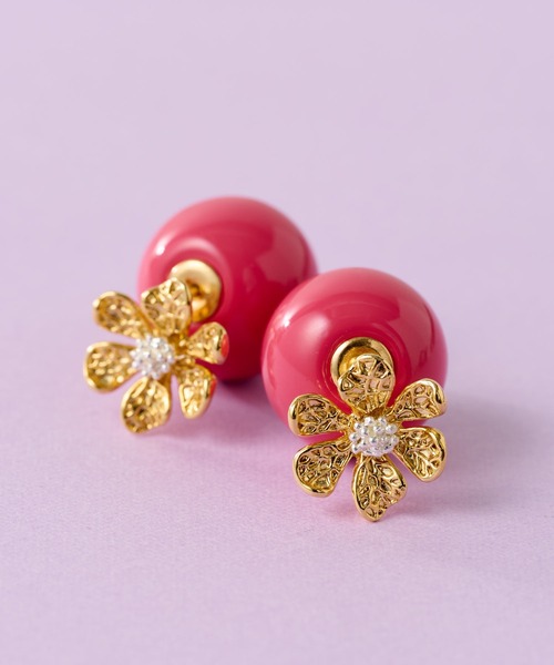 ear PAPILLONNER(イアパピヨネ)の「【WEB限定】ボールキャッチ2WAYピアス(リボン/フラワー)(ピアス(両耳用)・レディース・パープル/サーモンピンク/ライトグリーン/ライトブルー/ピンク/アイボリー/クリア・FREE/ONE SIZE)」の22枚目の写真