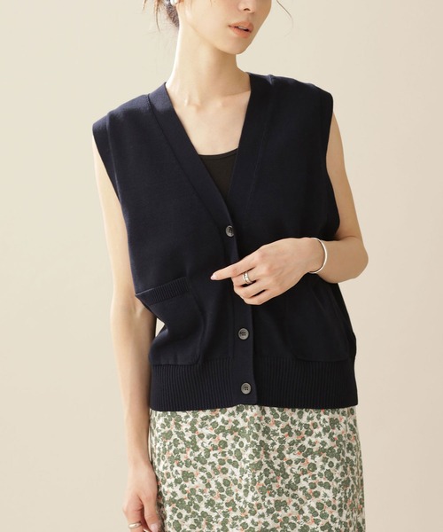 セール フロントボタンコットンニットベスト ベスト Nano Universe ナノユニバース のファッション通販 Zozotown