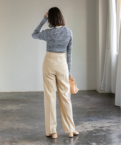 NOBLE ツイルクロスストレートパンツ サイズ38 NOBLE ツイルクロスストレートパンツ サイズ38