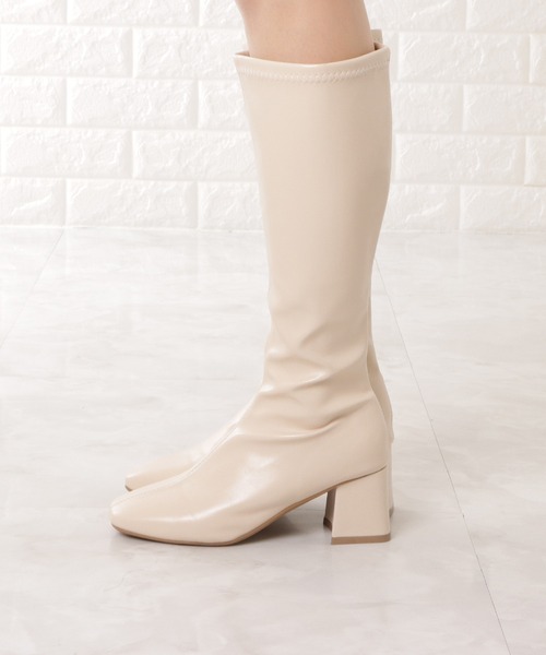 Lace Ladies(レースレディース)の「チャンキーヒールブーツ(ブーツ・レディース・ブラック/ブラウン/アイボリー・23/24/22.5/24.5/23.5/25)」の6枚目の写真