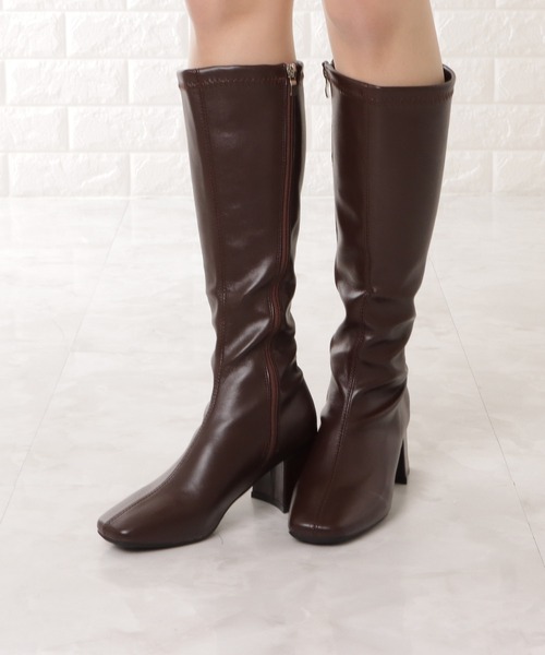 Lace Ladies(レースレディース)の「チャンキーヒールブーツ(ブーツ・レディース・ブラック/ブラウン/アイボリー・23/24/22.5/24.5/23.5/25)」の14枚目の写真