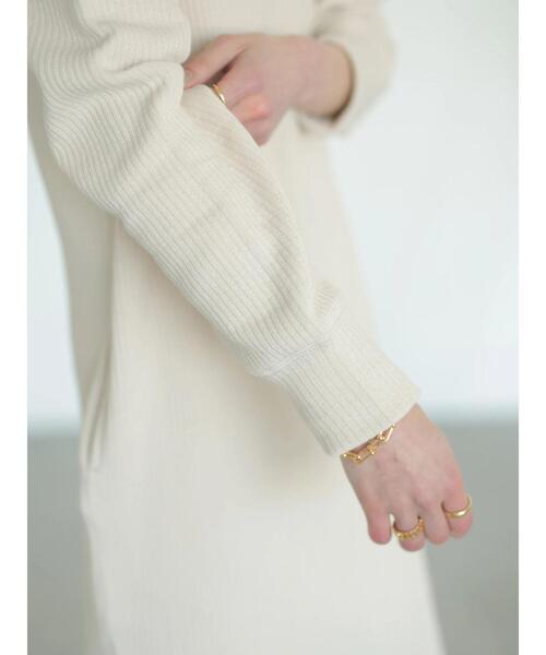 rem closet（レムクローゼット）の「ラゲットリブワンピース（ワンピース・レディース・アイボリー/グレイッシュベージュ・FREE）」の8枚目の写真