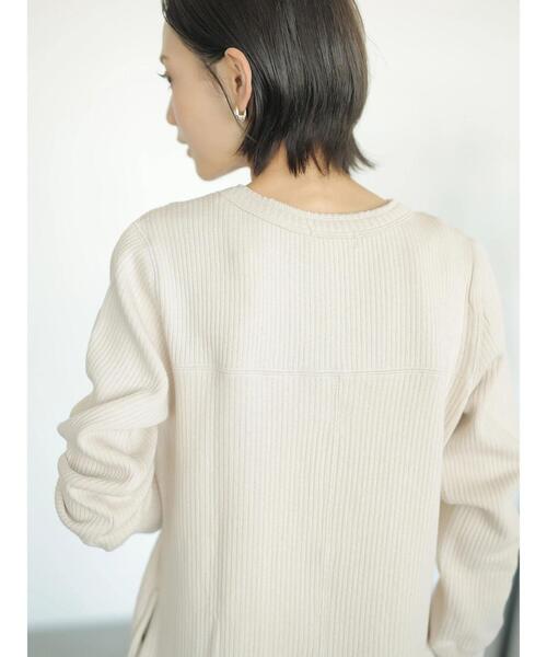 rem closet（レムクローゼット）の「ラゲットリブワンピース（ワンピース・レディース・アイボリー/グレイッシュベージュ・FREE）」の12枚目の写真