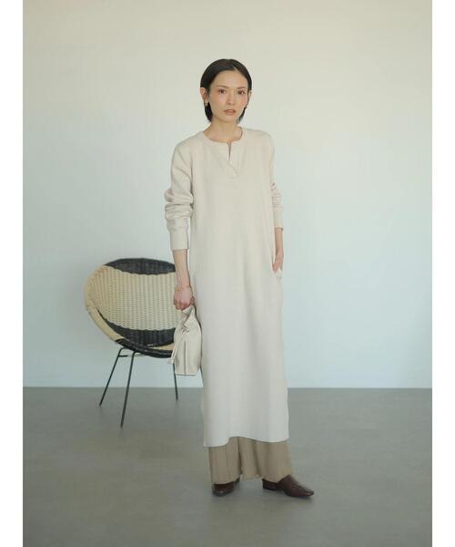 rem closet（レムクローゼット）の「ラゲットリブワンピース（ワンピース・レディース・アイボリー/グレイッシュベージュ・FREE）」の15枚目の写真