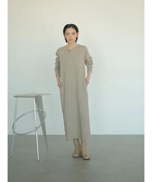 rem closet（レムクローゼット）の「ラゲットリブワンピース（ワンピース・レディース・アイボリー/グレイッシュベージュ・FREE）」の18枚目の写真