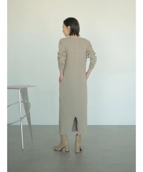 rem closet（レムクローゼット）の「ラゲットリブワンピース（ワンピース・レディース・アイボリー/グレイッシュベージュ・FREE）」の20枚目の写真