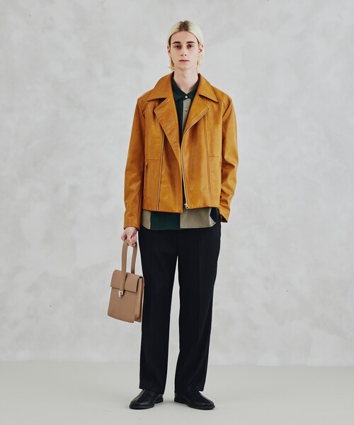 tk.TAKEO KIKUCHI（ティーケータケオキクチ）の「◆シンセティックレザーハンドルバッグ（ハンドバッグ・メンズ・ブラック/ベージュ・00）」の8枚目の写真