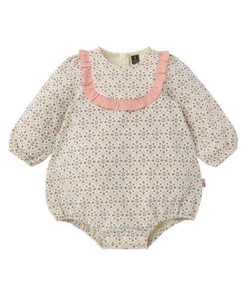 モイモルン　moimoln ハウス柄　帽子付き　ロンパース　　80 セール】【2点セット】カウ柄ロンパース＆帽子（ロンパース