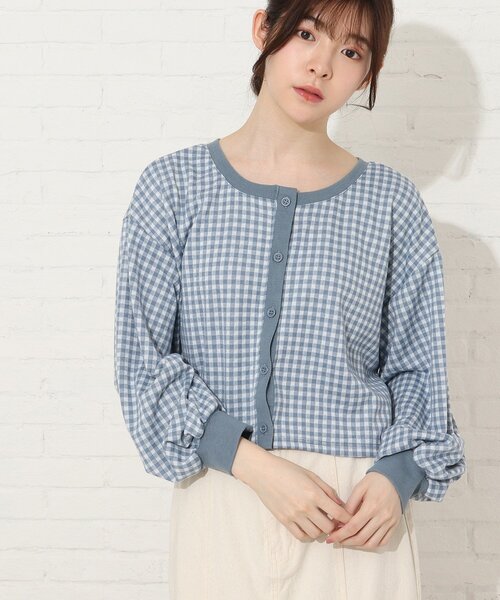 Cutie Blonde（キューティーブロンド）の「◆【S-L】こなれ感。前後2WAYで着れるカーディガン（カーディガン/ボレロ・レディース・ベージュ系その他/ブラック系1/ブルー系1・01/02/03）」の20枚目の写真