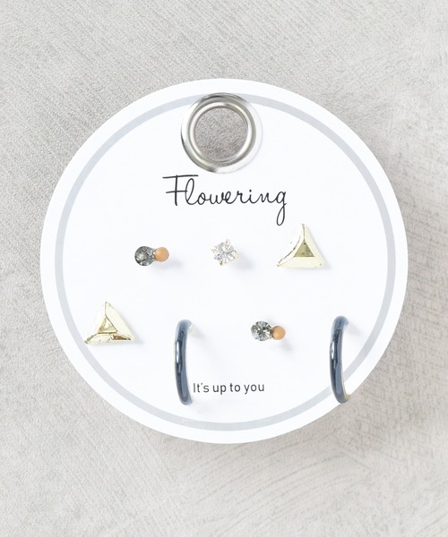 Flowering(フラワーリング)の「ミックスデザイン/セットピアス(ピアス(両耳用)・レディース・シルバー/ゴールド/シルバー系その他2/ゴールド系その他7/シルバー系その他3/ピンク/B/A/ゴールド系その他6/マルチ/ホワイト/ネイビー/ゴールド系2/ゴールド系その他2/シルバー系その他4/ゴールド系その他4/シルバー系その他/ゴールド系その他5/ピンクゴールド/ゴールド系その他3/パープル/ゴールド系/ゴールド系その他/ベージュ/ピンク系その他/ゴールド系1/ゴールド系3/グレー/オレンジ/グリーン系その他/ブルー/ベージュ系その他/ブラウン/グリーン系その他2/グリーン系その他3/ピンク系その他2・FREE)」の10枚目の写真