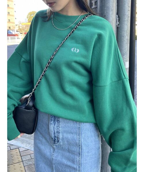 EMODA(エモダ)の「【WEB限定】コントラストカラースウェット(スウェット・レディース・ホワイト/グレー/ブラック/グリーン・FREE)」の15枚目の写真