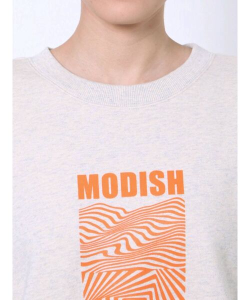 EMODA(エモダ)の「【WEB限定】コントラストカラースウェット(スウェット・レディース・ホワイト/グレー/ブラック/グリーン・FREE)」の7枚目の写真