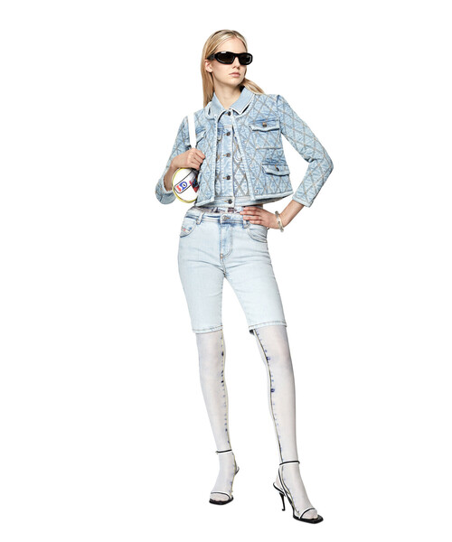 Diesel ディーゼル ノーカラーデニムジャケット Gジャン DIESEL（ディーゼル）の「レディース デニムジャケット