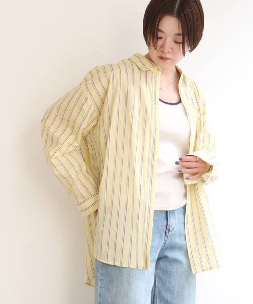 ブラウス シャツ マルチストライプ ノースリーブ レディース DAY CLOSET ブラウス シャツ レディース マルチカラーストライプ
