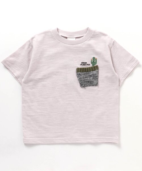 BREEZE(ブリーズ)の「ニットポケットTシャツ(Tシャツ/カットソー・キッズ・サックスブルー/グリーン/ピンク/ライトグレー・120/130/80/90/100/110/140)」の2枚目の写真