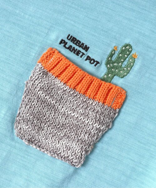 BREEZE(ブリーズ)の「ニットポケットTシャツ(Tシャツ/カットソー・キッズ・サックスブルー/グリーン/ピンク/ライトグレー・120/130/80/90/100/110/140)」の10枚目の写真