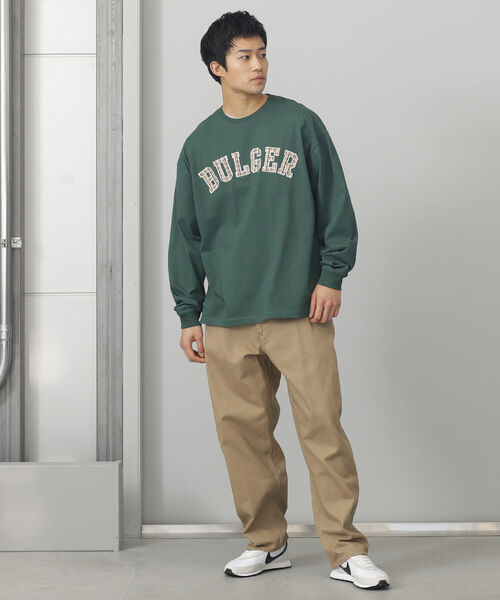 BEAMS HEART(ビームスハート)の「BEAMS HEART / チェック レタード ビッグ ロングスリーブ Tシャツ(Tシャツ/カットソー・メンズ・グリーン/ブルー系その他・MEDIUM/SMALL/LARGE)」の3枚目の写真