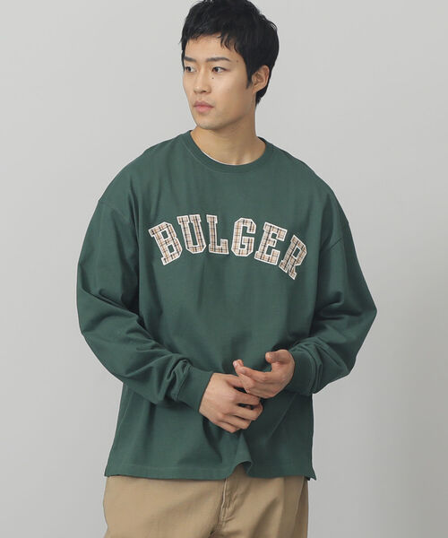 BEAMS HEART(ビームスハート)の「BEAMS HEART / チェック レタード ビッグ ロングスリーブ Tシャツ(Tシャツ/カットソー・メンズ・グリーン/ブルー系その他・MEDIUM/SMALL/LARGE)」の11枚目の写真