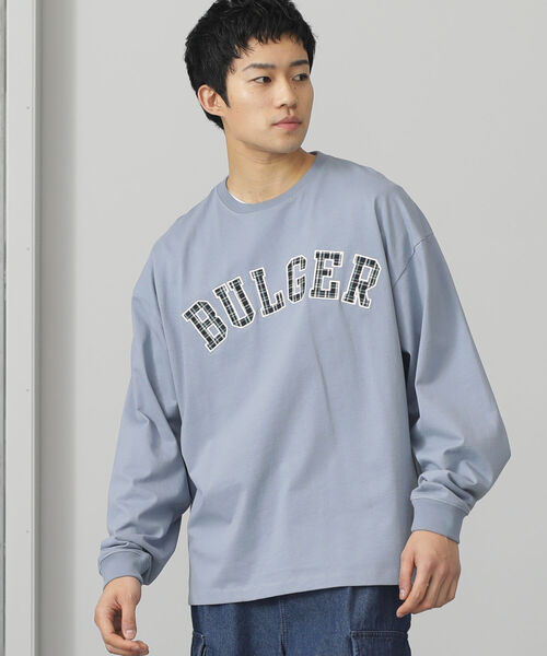 BEAMS HEART(ビームスハート)の「BEAMS HEART / チェック レタード ビッグ ロングスリーブ Tシャツ(Tシャツ/カットソー・メンズ・グリーン/ブルー系その他・MEDIUM/SMALL/LARGE)」の7枚目の写真