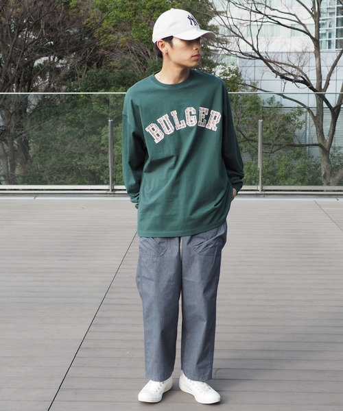 BEAMS HEART(ビームスハート)の「BEAMS HEART / チェック レタード ビッグ ロングスリーブ Tシャツ(Tシャツ/カットソー・メンズ・グリーン/ブルー系その他・MEDIUM/SMALL/LARGE)」の13枚目の写真