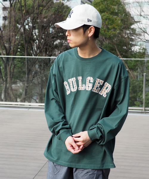 BEAMS HEART(ビームスハート)の「BEAMS HEART / チェック レタード ビッグ ロングスリーブ Tシャツ(Tシャツ/カットソー・メンズ・グリーン/ブルー系その他・MEDIUM/SMALL/LARGE)」の14枚目の写真