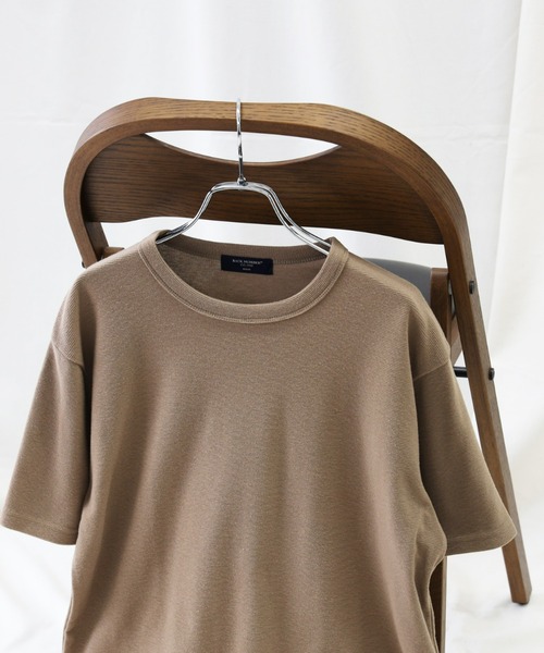 BACK NUMBER(バックナンバー)の「【BACK NUMBER】フライスクルー半袖T(Tシャツ/カットソー・メンズ・ホワイト/グレー/オリーブ/ダークインディゴブルー/ベージュ/ブラック・M/S/L/XL)」の4枚目の写真