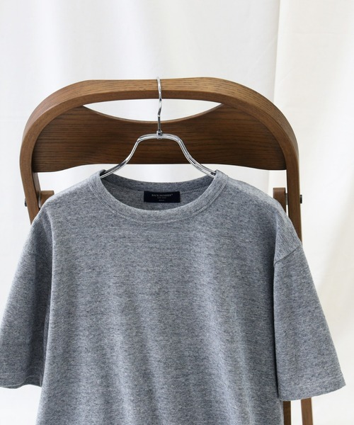 BACK NUMBER(バックナンバー)の「【BACK NUMBER】フライスクルー半袖T(Tシャツ/カットソー・メンズ・ホワイト/グレー/オリーブ/ダークインディゴブルー/ベージュ/ブラック・M/S/L/XL)」の3枚目の写真