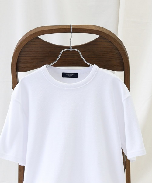 BACK NUMBER(バックナンバー)の「【BACK NUMBER】フライスクルー半袖T(Tシャツ/カットソー・メンズ・ホワイト/グレー/オリーブ/ダークインディゴブルー/ベージュ/ブラック・M/S/L/XL)」の2枚目の写真