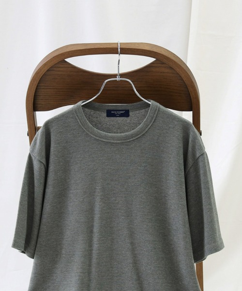 BACK NUMBER(バックナンバー)の「【BACK NUMBER】フライスクルー半袖T(Tシャツ/カットソー・メンズ・ホワイト/グレー/オリーブ/ダークインディゴブルー/ベージュ/ブラック・M/S/L/XL)」の5枚目の写真