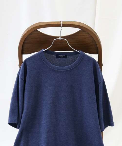 BACK NUMBER(バックナンバー)の「【BACK NUMBER】フライスクルー半袖T(Tシャツ/カットソー・メンズ・ホワイト/グレー/オリーブ/ダークインディゴブルー/ベージュ/ブラック・M/S/L/XL)」の6枚目の写真