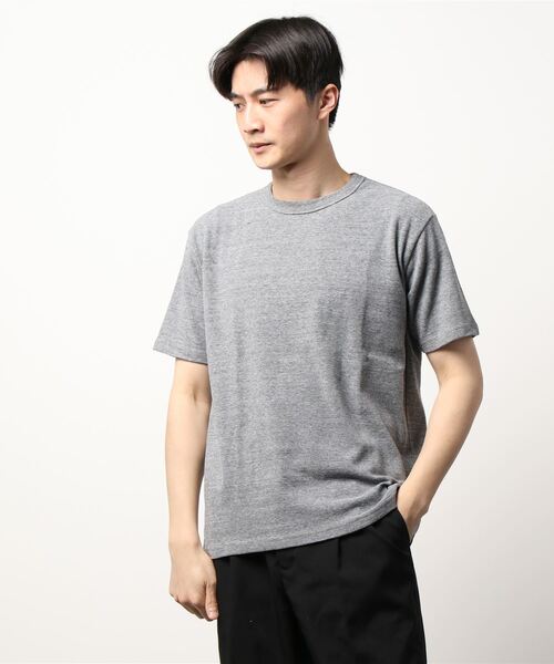 BACK NUMBER(バックナンバー)の「【BACK NUMBER】フライスクルー半袖T(Tシャツ/カットソー・メンズ・ホワイト/グレー/オリーブ/ダークインディゴブルー/ベージュ/ブラック・M/S/L/XL)」の14枚目の写真