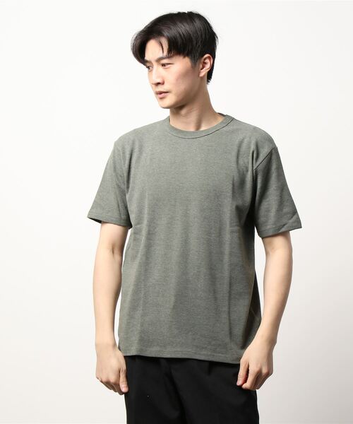 BACK NUMBER(バックナンバー)の「【BACK NUMBER】フライスクルー半袖T(Tシャツ/カットソー・メンズ・ホワイト/グレー/オリーブ/ダークインディゴブルー/ベージュ/ブラック・M/S/L/XL)」の13枚目の写真
